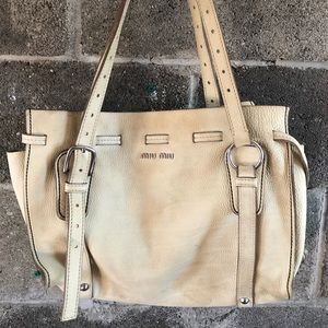 Miu Miu Purse Beige (Low price. Needs cleaning)